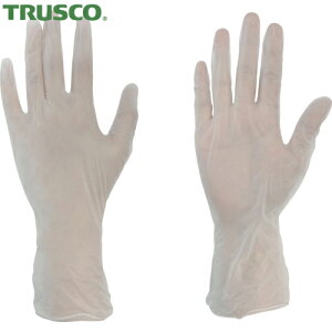 トラスコ TRUSCO 作業手袋 使い捨てビニール手袋(プラスチック手袋) 粉無S クリア (100枚入) (1箱) 品番:PVC-1008S