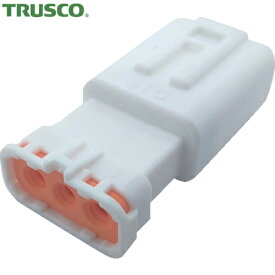 TRUSCO(トラスコ) 防水コネクタ ソケットハウジング 3芯 中継用(10個入) 被覆外径φ2.7〜3.2 白 (1Pk) 品番：P-CE01A5-03N0-03
