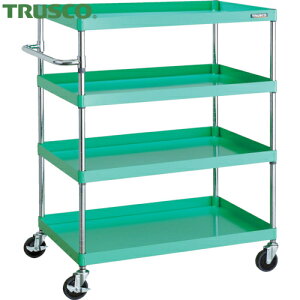 トラスコ フェニックスワゴン 省音 900X600XH1200 4段 YG色 (1台) PEW-1294-YG