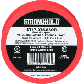 ストロングホールド StrongHoldビニールテープ 一般用途用 オレンジ 幅19.1mm 長さ20m ST17-075-66OR (1袋) 品番：ST17-075-66OR