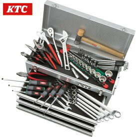 KTC(京都機械工具) 整備用工具セット(チェストタイプ：一般機械整備向) メタリックシルバー 間口520×奥行215×高さ300mm (1S) 品番：SK4520MXS