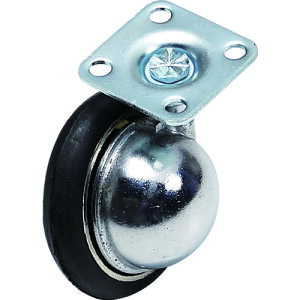 SAMSONG サムソン メタルボールキャスター 自在 ゴム車 60mm (1個) 品番:TP1160-01-CR-RT