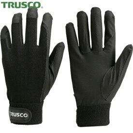 TRUSCO(トラスコ) PU薄手手袋エンボス加工 ブラック S (1双) TPUM-B-S