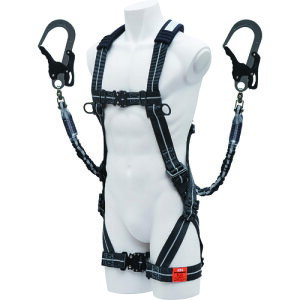 基陽 KH フルハーネス X型+2丁掛けランヤード セット (1本) 品番:XPNSLJPWS2