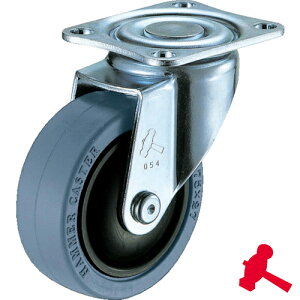 ハンマーキャスター 静音旋回式ゴム車輪(ナイロンホイール・ラジアルボールベアリング)65mm (1個) 品番:420BBS-FR65