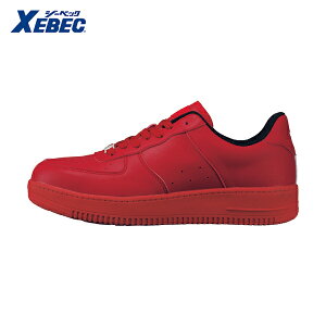 XEBEC ジーベック 作業靴 スニーカー 抗菌 防臭 耐滑 耐油 セフティシューズ 22.0cm レッド (1足) 品番:85141-71-220