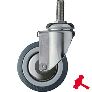 ハンマーキャスター SUS ねじ込み ウレタンB車100mm(1個) 品番:920SMA-KUB100