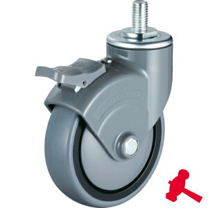 ハンマーキャスター 740静シリーズねじ込みSP付エラストマー車 (1個) 品番:735MA-CLB100