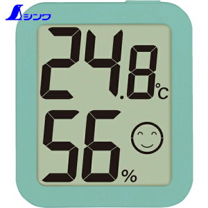 シンワ測定 デジタル温湿度計 環境チェッカー ミント (1台) 品番:73249