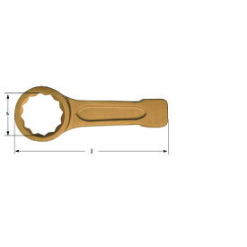 Ampcoスイス 防爆打撃めがねレンチ 二面幅寸法58mm (1丁) 品番：AH0058B