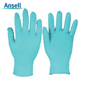 アンセル 耐薬品ニトリルゴム使い捨て手袋 タッチエヌタフ 粉付 92500 XLサイズ 100枚(1箱) 品番:92-500-10
