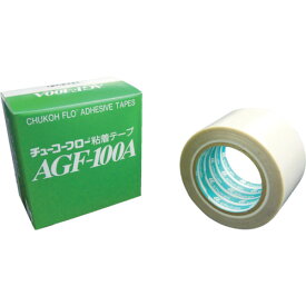 チューコーフロー 高耐熱フッ素樹脂(テフロンPTFE製)ガラスクロス粘着テープ AGFー100A 0.13t×19w×10m (1巻) 品番：AGF100A-13X19
