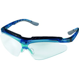 OTOS 一眼型保護メガネ(スポーツタイプ)クリアレンズ フレーム青色 (1個) 品番：B-810ASF