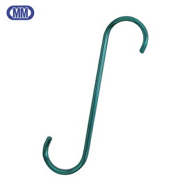 水本機械製作所 ファンシーSフックストレート（グリーン） 全長400mm (1個) 品番：A-964