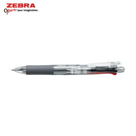 ゼブラ ボールペン クリップオンマルチ 透明 (1本) 品番：B4SA1-C