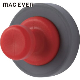 マグエバー シリコンマグネット iフック レッド 強力マグネットフック ネオジム磁石 (1個) 品番：1-0153HOOK-IR
