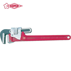 SUPERTOOL スーパーツール デラックスパイプレンチ トライモタイプ(鍛造製)本体全長:372 (1丁) 品番:DT450E