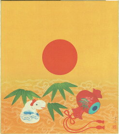 干支色紙『巳』No.3打ち出の小槌に巳 色紙 2025