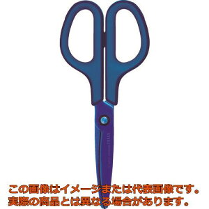 プラス 34518)ハサミ フィットカットカーブ チタンコート SC−175ST 左右対称グリップ チタンブルー