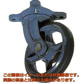 京町　鋳物製自在金具付ゴム車輪250MM