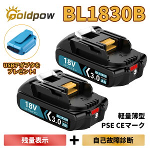 uňl풆I25999~v݊ }L^ 18v obe[ BL1830B}L^18v݊ 3.0A obe[ 2 BL1830B BL 1840B BL1860B BL1890BȂǑΉ ԍƉ\ ϋv LEDcʕ\@\ u[