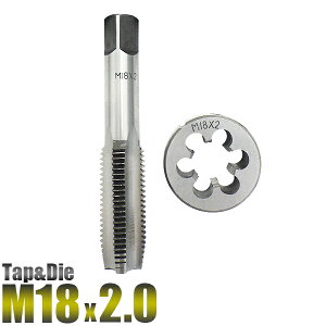 M18 x 2.0 �^�b�v�_�C�X�Z�b�g 2PCM18 �˂��R �ڗ��C�� �ڗ��Ē����O�a 18�~��, �s�b�` 2.0mm�蓮�H��E�؍�H��@DIY�E�H��y���������z