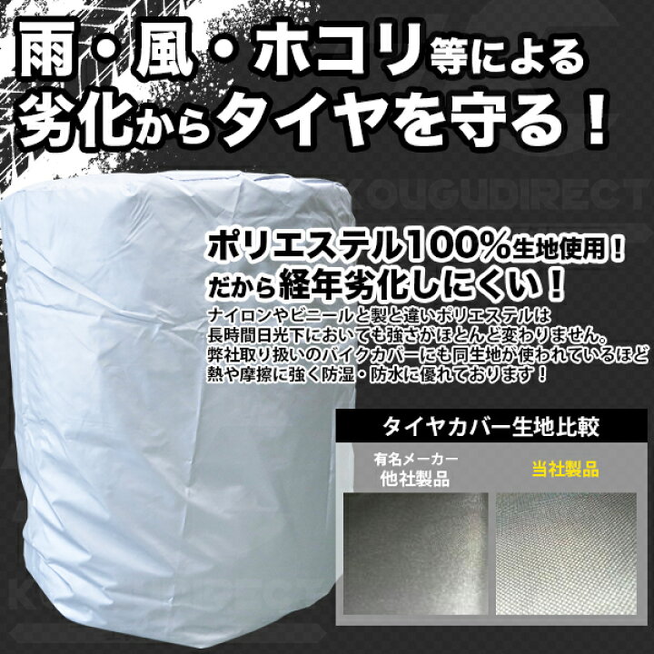 楽天市場 タイヤカバー M2サイズ 幅64cm 高さcmに対応 ポリエステル100 厚手生地使用 送料無料 代引不可 工具ダイレクト 楽天市場店