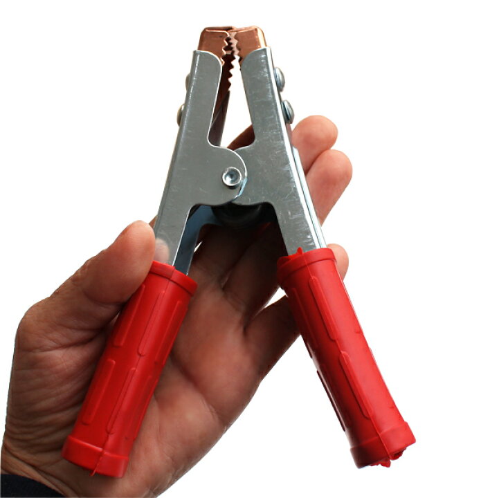 バッテリークリップ 800A 赤黒セット大型クリップ直径10mm ケーブル対応バッテリーグリップブースターケーブルに/【送料無料】代引不可/ 工具ダイレクト バッテリークリップ 800A 赤黒セット大型クリップ直径10mm ケーブル対応バッテリーグリップブースターケーブルに 代引不可