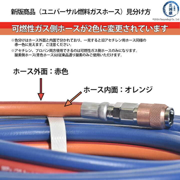楽天市場】日酸TANAKA Nコック ツインホース2 NW20-5 可燃性ガス 