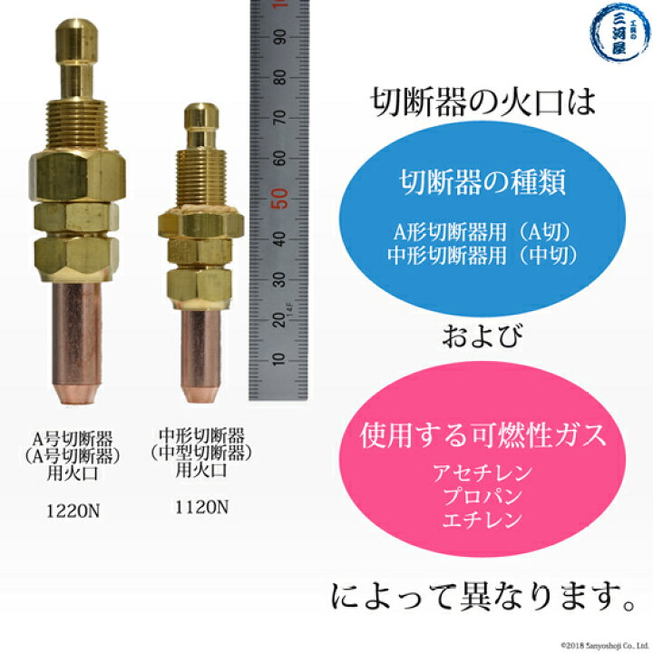 楽天市場】日酸TANAKA アセチレン 用 A号 切断器 （ A切 ） 112Z 火口 