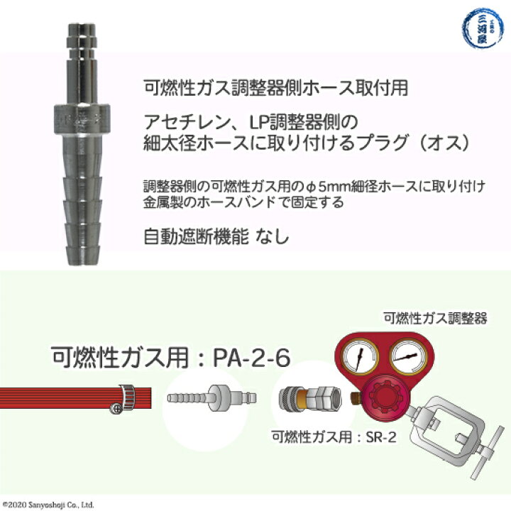 楽天市場】ヤマト産業 OKコック PA-2-6 アセチレン・LPなど可燃性ガス 