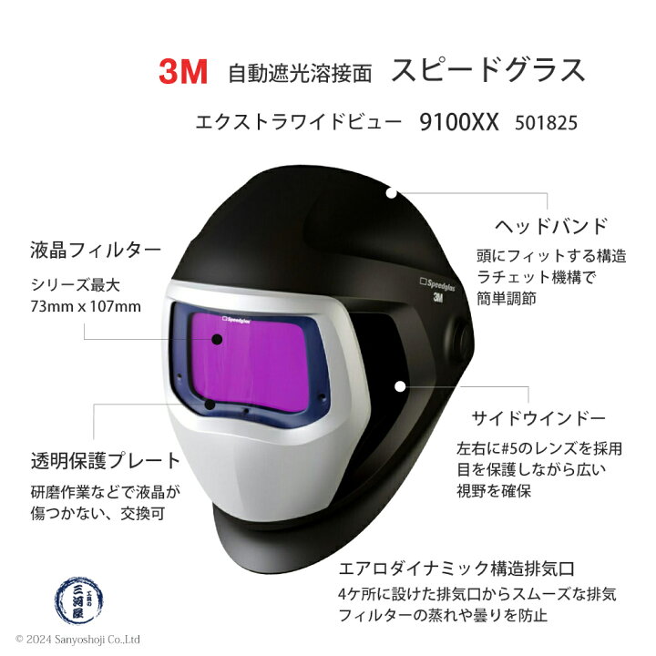 楽天市場】3M ( スリーエム ) 自動遮光溶接面 スピードグラス 9100XX 