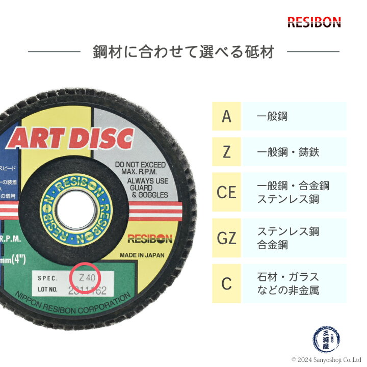楽天市場】日本 レヂボン ( レジボン ) 研磨・研削砥石 アートディスク 