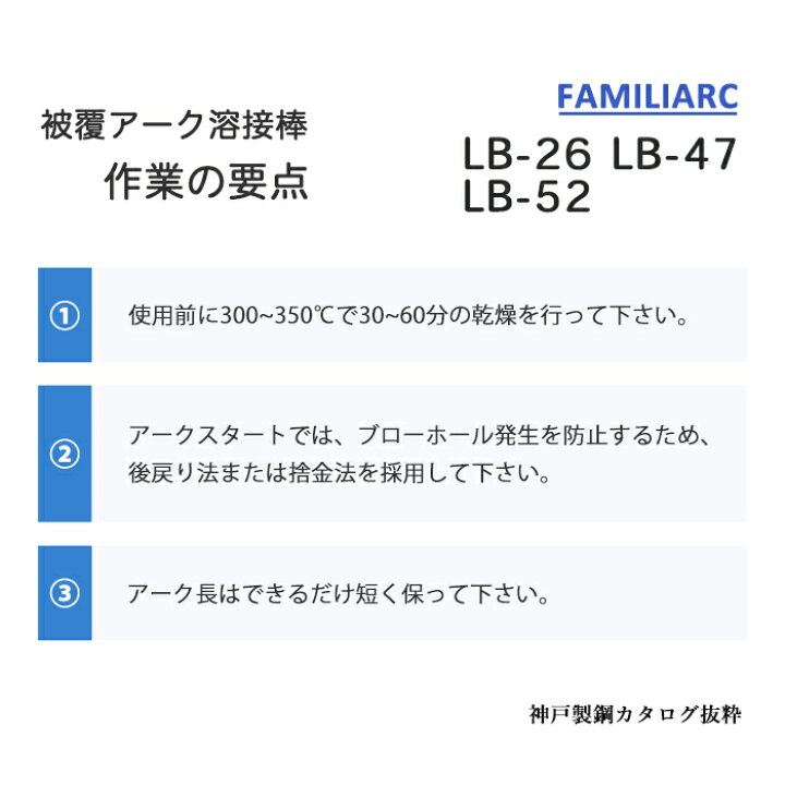 楽天市場】神戸製鋼 ( KOBELCO ) アーク溶接棒 LB-26 ( LB26 ) φ 2.6mm 