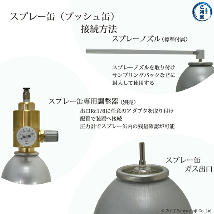 楽天市場】大陽日酸 高純度ガス ( 純ガス ) スプレー 缶 二種混合 窒素 