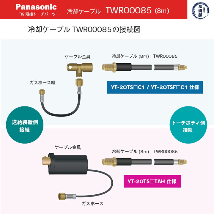 楽天市場】Panasonic ( パナソニック ) 冷却ケーブル組 TWR00085 TIG 
