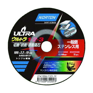 NORTON �ؒf�E�����E����u�� �E���g��1-2-3 100mm×2.2mm 2TW100ULT1231P�y10���z