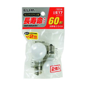 ELPA �������~�j�N���v�g���� E17 60W�` �z���C�g 2�� GKP-542LH(W)