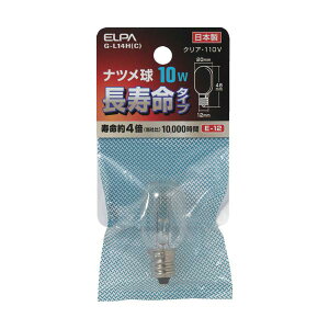 ELPA �i�c���� E12 ����d��10W ������ �N���A G-L14H(C)