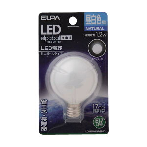 ELPA �d��(LED) LED�d��G50�`E17 ���邳55lm �����F���� LDG1N-G-E17-G260