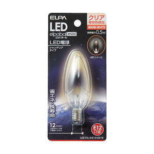ELPA �d��(LED) LED�d���V�����f���A�`E12 ���邳15lm �N���A�d���F���� LDC1CL-G-E12-G316