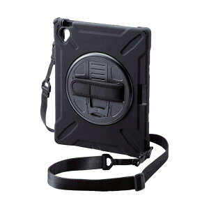 ELECOM iPad10.9 ��10����p�t���v���e�N�g�P�[�X �V�����_�[�x���g�t �X�^���h�t �u���b�N TB-A22RHVHBK