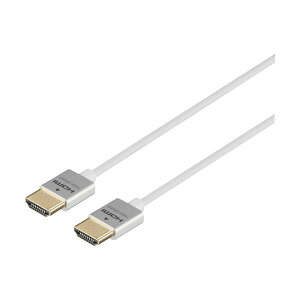 BUFFALO HDMI�P�[�u�� �X�����^�C�v 1m �z���C�g BSHD3S10WH