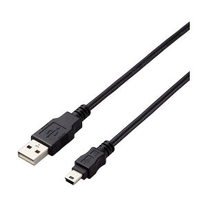 ELECOM USB2.0�P�[�u�� A-miniB�^�C�v �d�l�Œ� 1m �u���b�N U2C-AM10BK/ID