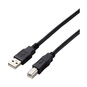 ELECOM USB2.0�P�[�u�� A-B�^�C�v �d�l�Œ� 5m �u���b�N U2C-AB50BK/ID