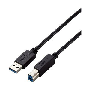ELECOM USB3.0�P�[�u�� A-B�^�C�v �d�l�Œ� 2m �u���b�N USB3-AB20BK/ID