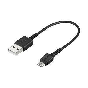 BUFFALO USB2.0 A to microB ���o�[�u�b�V���X�����P�[�u�� 1.0m �u���b�N BU2AMBS10BK