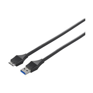 BUFFALO ���j�o�[�T���R�l�N�^�[ USB3.0 A to microB �P�[�u�� 3.0m �u���b�N BSUAMBU330BK