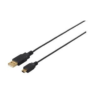 BUFFALO USB2.0�P�[�u��(A to miniB) �X�����^�C�v 1m �u���b�N BSUAMNSM210BK