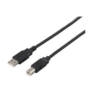 BUFFALO USB2.0 A to B �P�[�u�� 1.5m �u���b�N BU2AB15BK